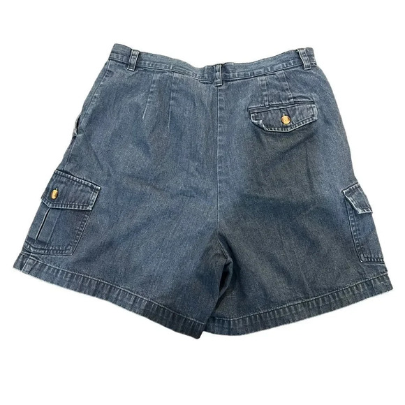 Vintage Talbots 100% Cotton Jean Shorts Size 12 - Picture 3 of 3